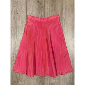 Vintage Michaelangelo Pink Iridescent Circle Skirt Made in USA Size 4 High Waist